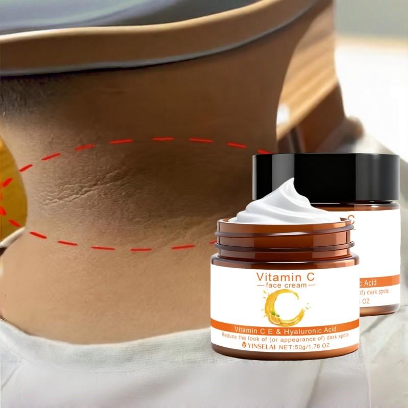 50g Vitamin C Cream, 3-Day Care, 2-Minute Absorption, Moisturizing Lotion for Underarms, Knees, Bikini Line, Neck, Collagen, Hyaluronic Acid, Niacinamide