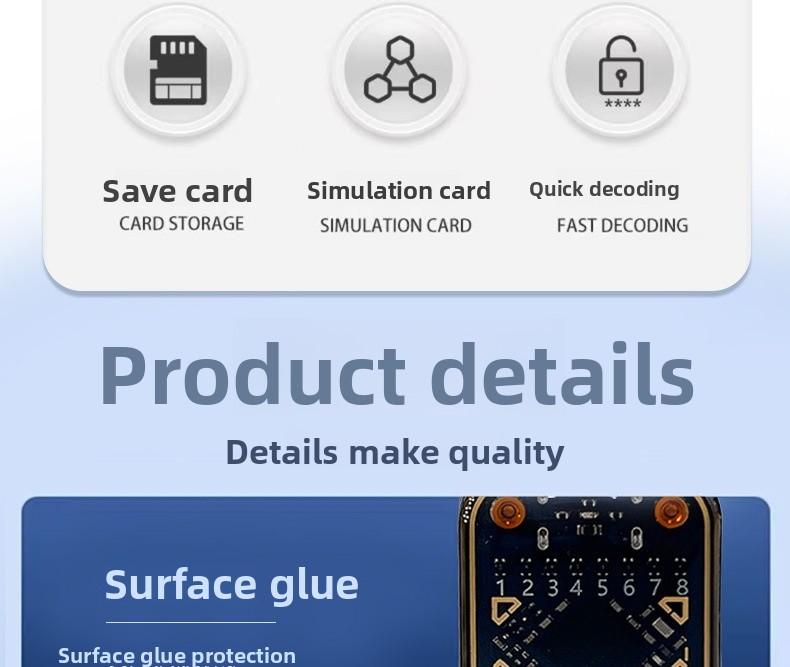 Chameleon Ultra Access Control Card Copier Duplicator with Full Function Reset for IC ID Cards Wireless Mechanical Keyboard Gaming PC RGB Safe