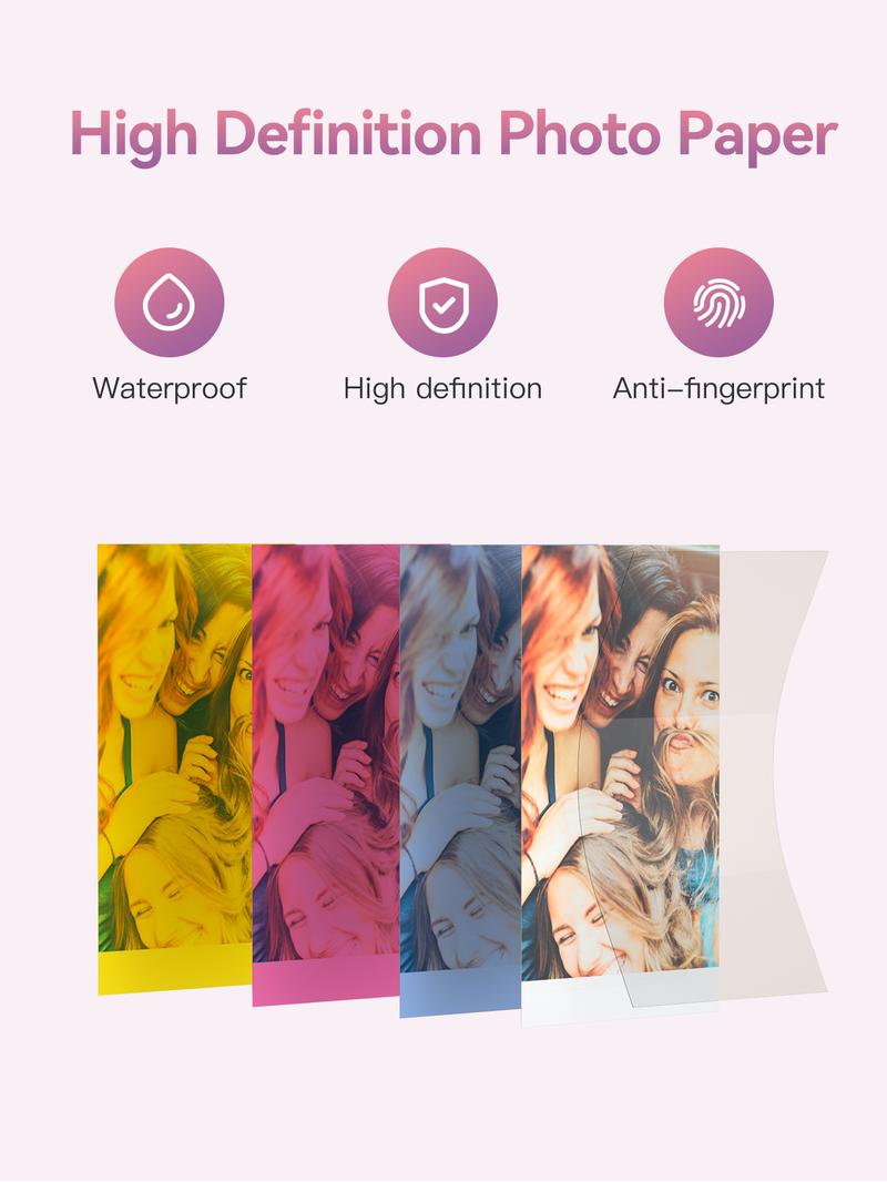 Hanin Mini Bluetooth Photo Printer MT53, portable, wireless, 2x3 inches, instant color photos, compatible with iPhone and Android, GiftedInLove