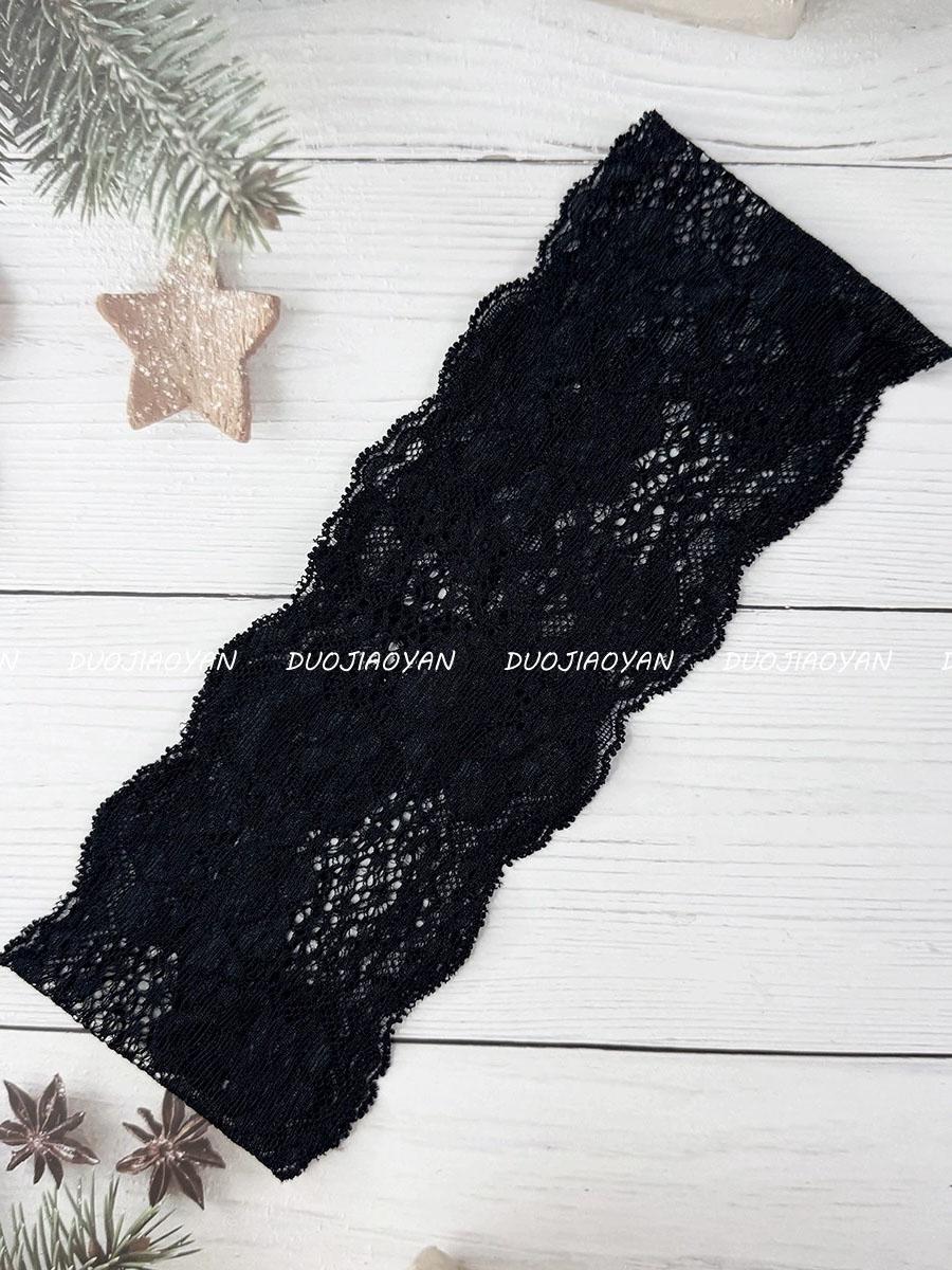 Summer Solid Color Lace Headband, Elegant French Vintage Trim Scarf, Fashion Beach Photo Accessory, 1pc Hollow Out Design