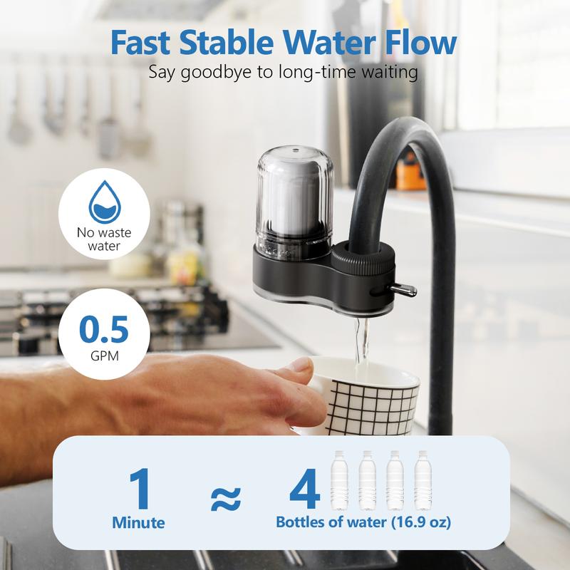 Water  for Sink Faucet, NSF Certified Water Purifier,Kitchen household water purifier faucet water, water dechlorination, - Material, Faucet Mount Water Filtration System Easy To Install Installation ,Deals for you days