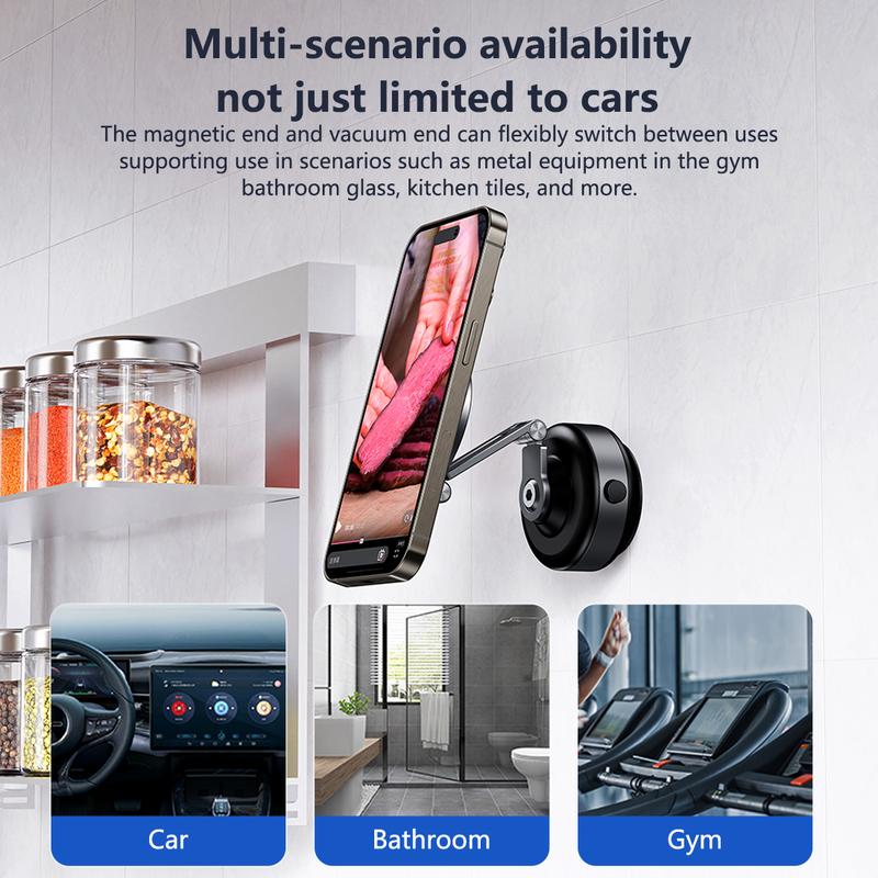 360° Rotatable magnetic car stand, smartphone stand, electric vacuum adsorption, magnetic phone stand, magnetic car windshield, dashboard, kitchen, office, general automotive accessories