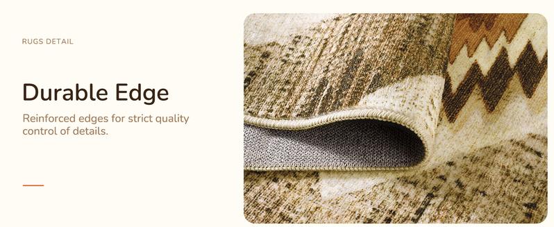 BESTSWEETIE 8*10/9*12/10*14 LARGE SIZE Washable Rugs for Living Room, Boho Rugs Area Rug Carpet Non-slip Large Area Rugs for Living Room Bedroom Indoor Outdoorfun