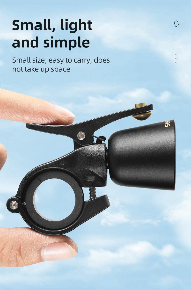 ROCKBROS Bike Bell Classic Bicycle Bell Mountain Bike Bells for Adults with Loud Sound and Fit for 0.87-1.25in/22.2-31.8mm Bicycle Handlebars