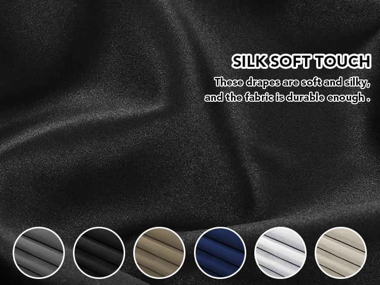 Deconovo 100% Blackout Curtains (2 Panels) - Room Decor Window Blinds, Thermal & Soundproof for Living Room, Bedroom, Office