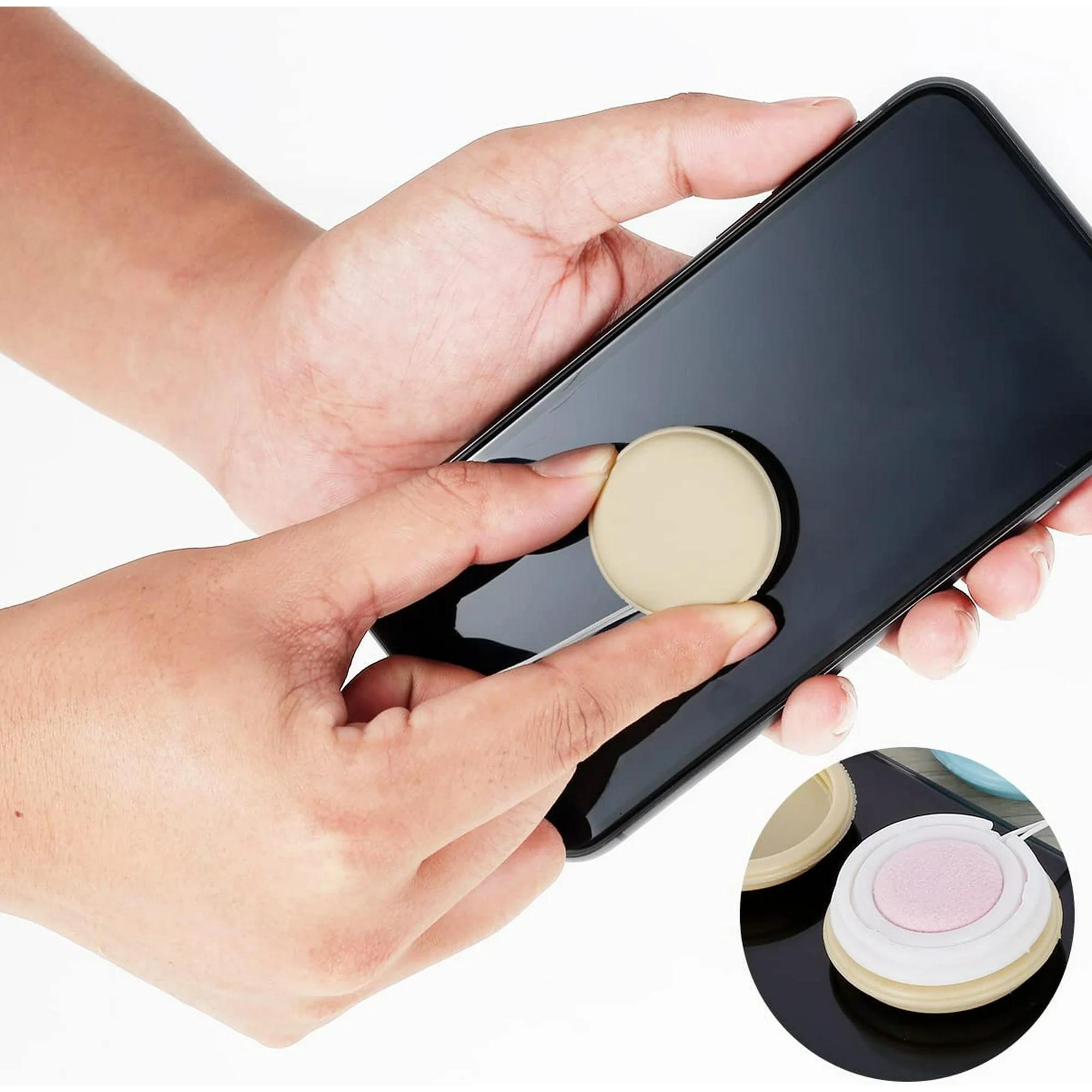 4-Pack Macaron Screen Cleaner Keychain - Reusable Microfiber Wipe for Phone, Glasses, Camera Lens