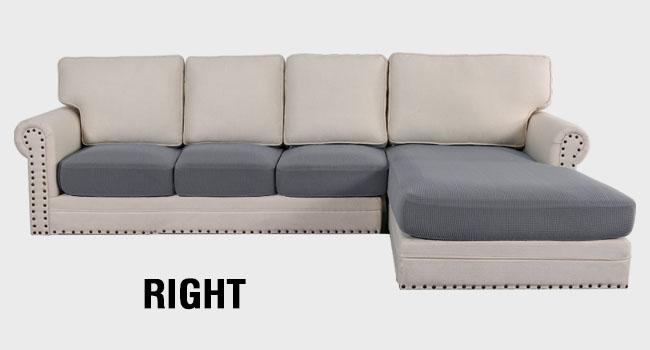 H.VERSAILTEX Sectional Couch Covers 3 or 4 Pieces Sofa Seat Cushion Covers L Shape Separate Cushion Couch Chaise Cover for Both Left/Right Sectional Couch