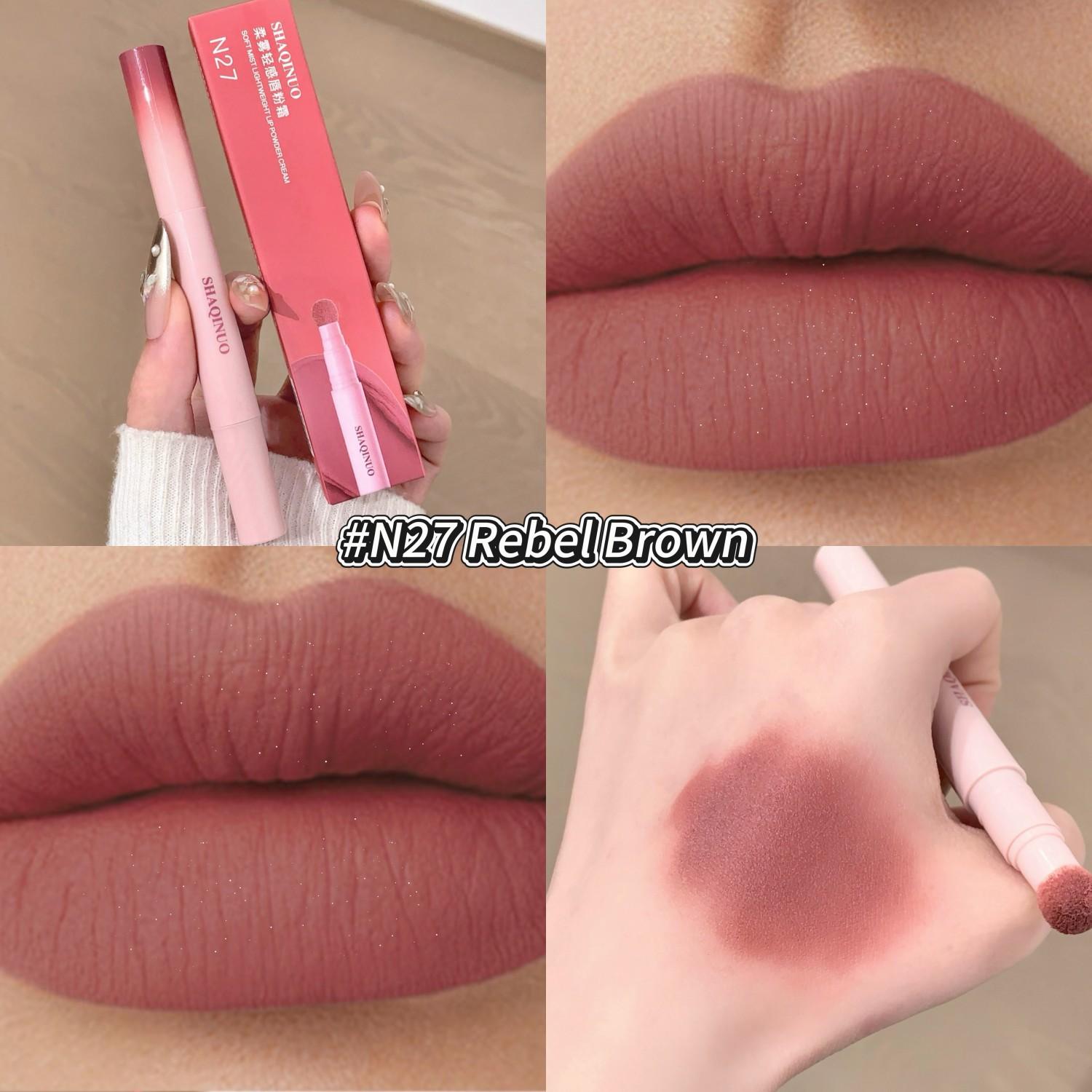 Soft Matte Lip Powder Foundation, Smooth Application, Long-Lasting Wear, Lightweight Formula, Ideal for All Skin Types