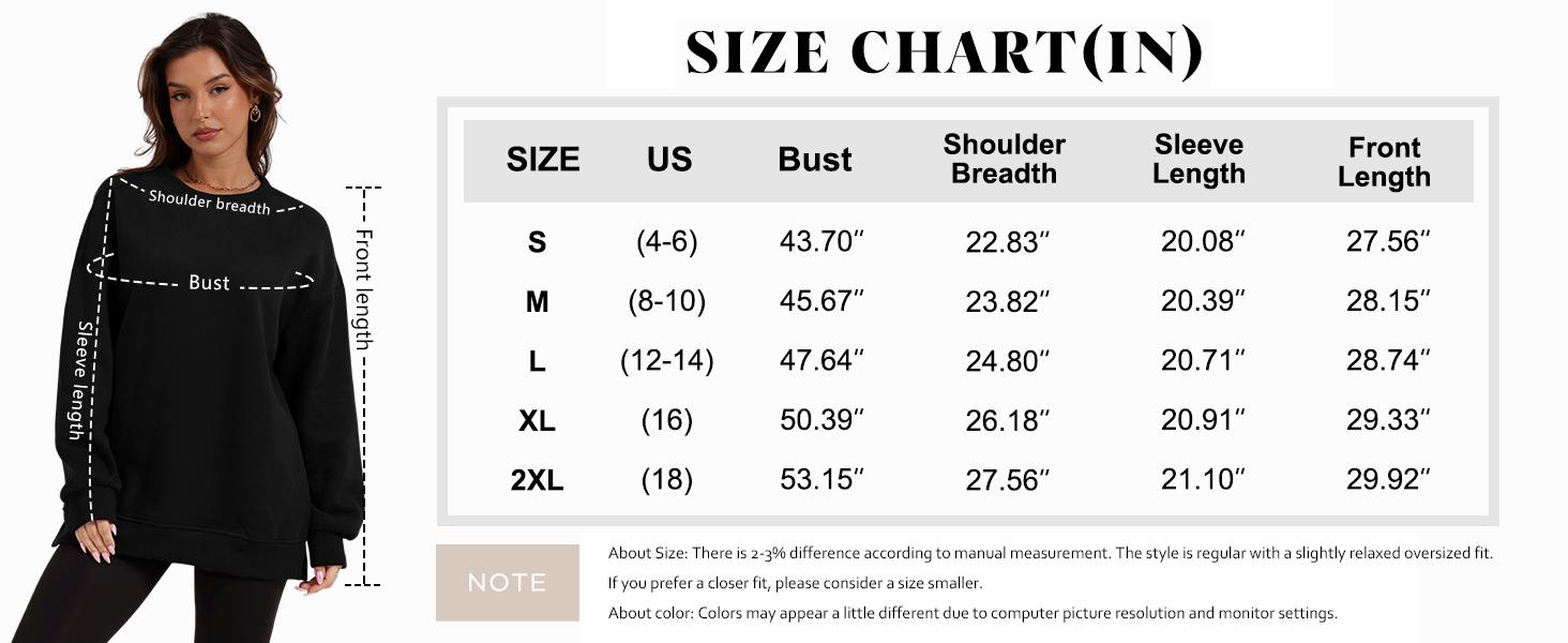 【Flash Sale · Final Stock】WIHOLL Women's Oversized Crewneck Sweatshirt Fleece Pullover Top with Pocket SpringStatements