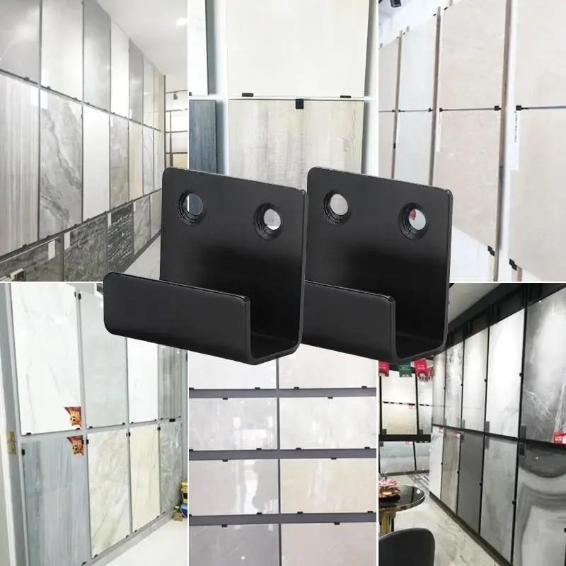 Wall Mounted Hook Mounting Bracket, Durable Material, Sturdy Stand, Practical Tile Display Rack, Wall Hooks for Home Office Showcase