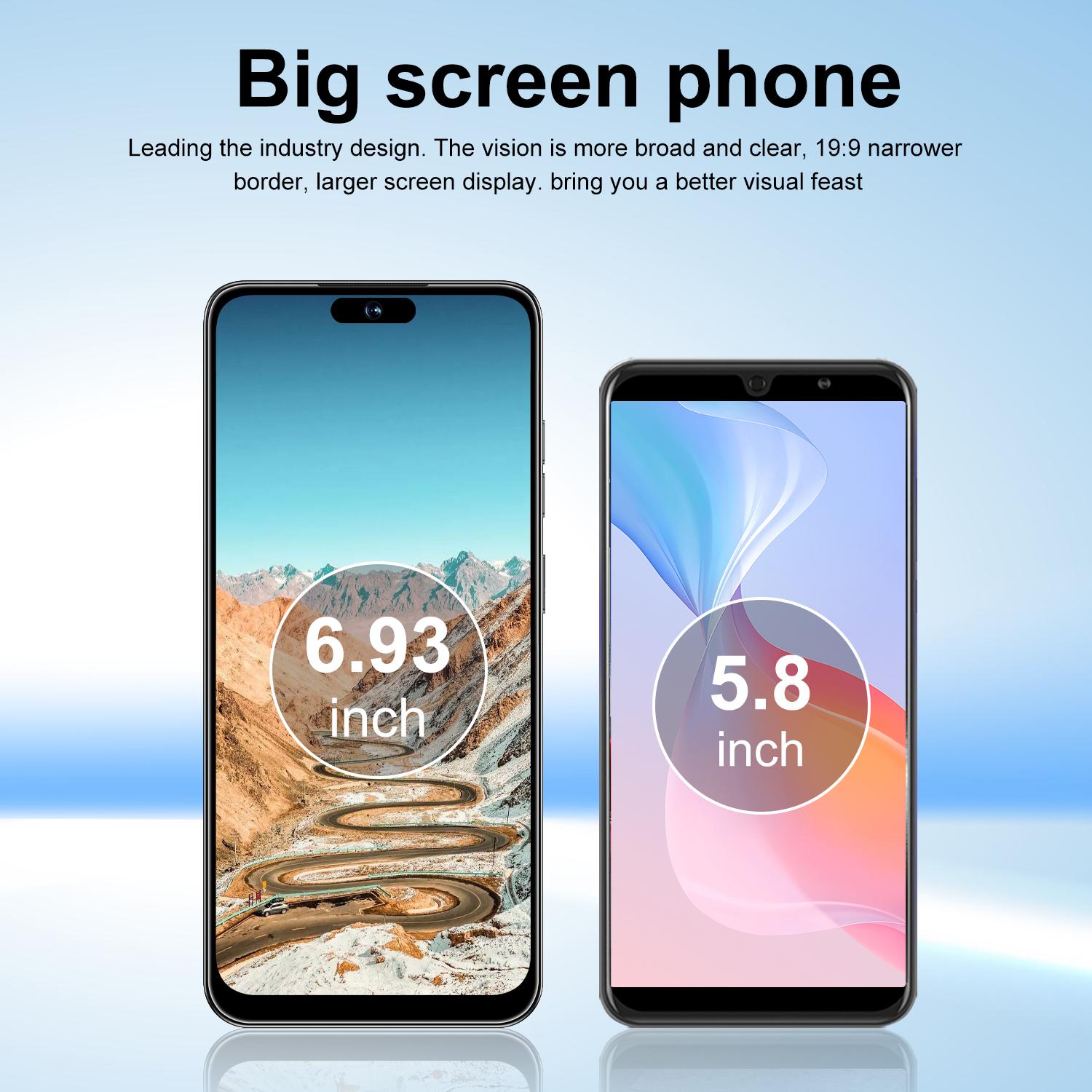 Astarry 16 Pro Max Smart Touchscreen Phone, Android Mobile Smartphone, 4GB+64GB ROM, Android 10.0, 6.93-inch Screen, 4100mAh Battery, Octa-Core Processor, Fingerprint Unlock, Face Unlock, Dual SIM & Dual Standby, Ultra-Clear Display Quality