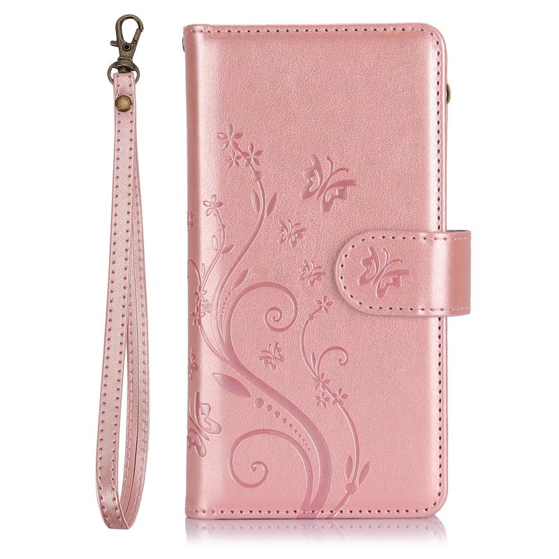For Samsung Galaxy S25 Ultra S24 Plus S23 FE S22 S21 Lanyard Cute Floral Embossed Butterfly Wallet Phone Case with 6 Card Slots Zipper Pocket Wrist Strap Women Soft PU Leather Protective Flip Fold Stand Cover Magnetic Closure For Mom For Samsung Galaxy S25 Ultra S24 Plus S23 FE S22 S21 Lanyard Cute Floral Embossed Butterfly Wallet Phone Case with 6 Card Slots Zipper Pocket Wrist Strap Women Soft PU Leather Protective Flip Fold Stand Cover Magnetic Closure For Mom