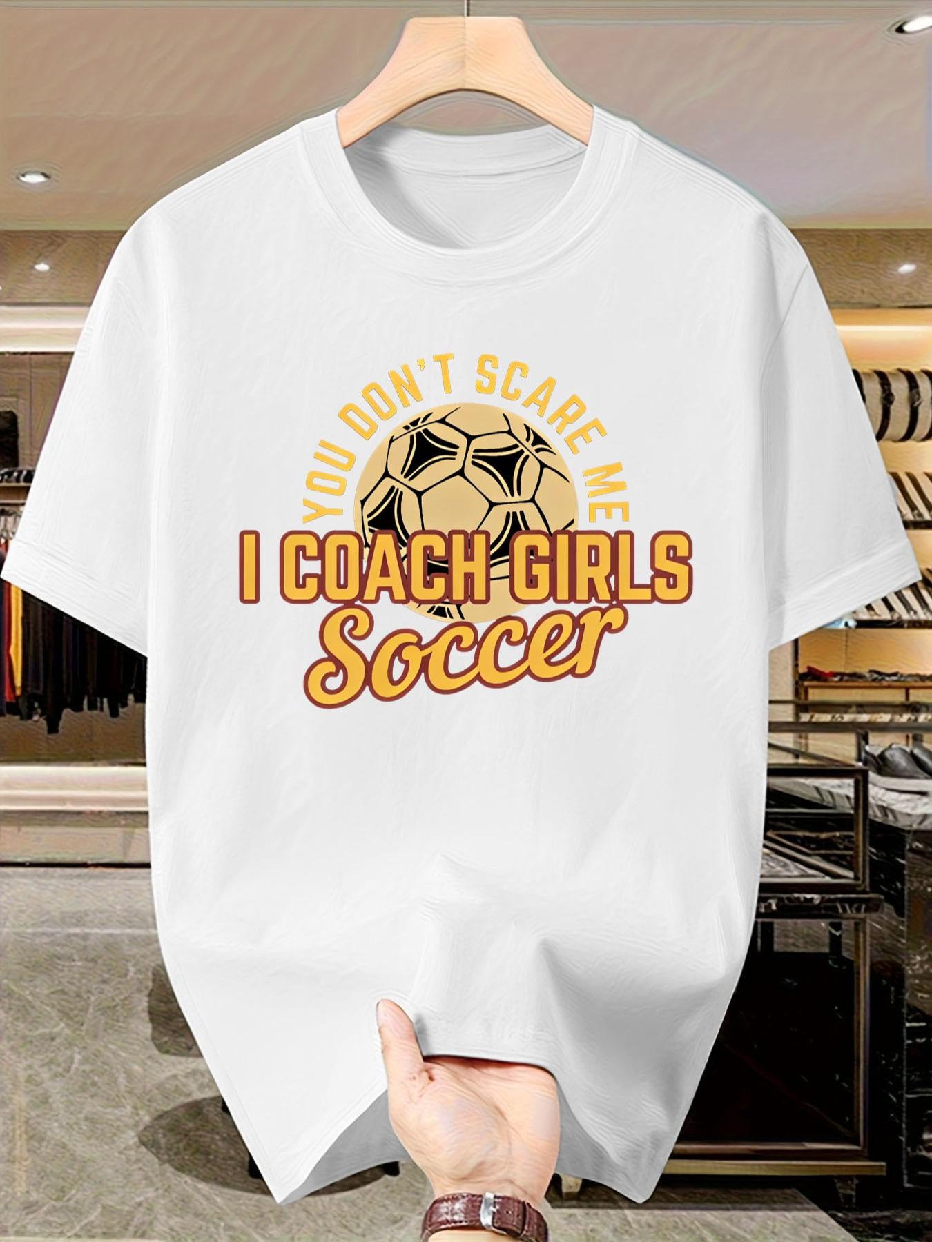Football Coach Gift Choice! Women's Soccer Theme Personalized T-Shirt, Slim-Fitting Short Sleeve Casual Top for Training and Daily Wear