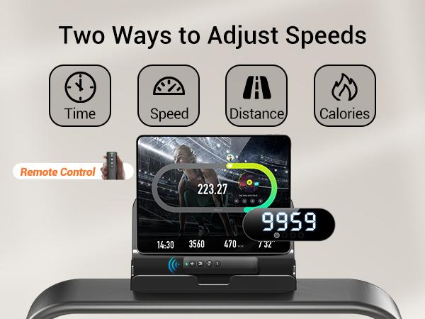 UMAY Under Desk Treadmill, High Definition Big Screen Walking Pad for Home Small, 2.5 HP Quiet Brushless, 300 LBS Capacity