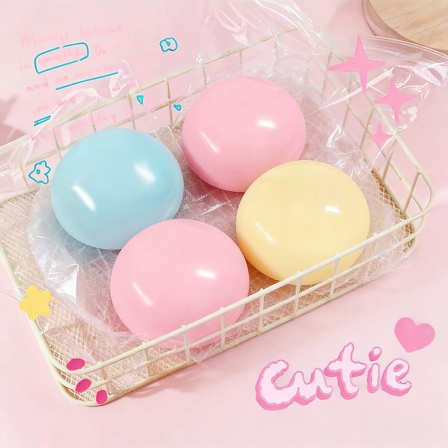 1/3/6 Counts Extra Large Stress Relief Ball, Squeeze Ball, Decompression Squeeze, Elastic Pressure Dough, Liquid Cheese Squeeze Toy, Quiet Anxiety Relief for Adults & Teens, Stress Relief Fidgeting