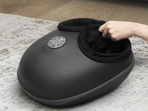 Medcursor Foot Massager with Heat, Shiatsu Deep Kneading Machine, Smart APP Mobile Control, Multi-Level Settings & Adjustable for Home and Office Use