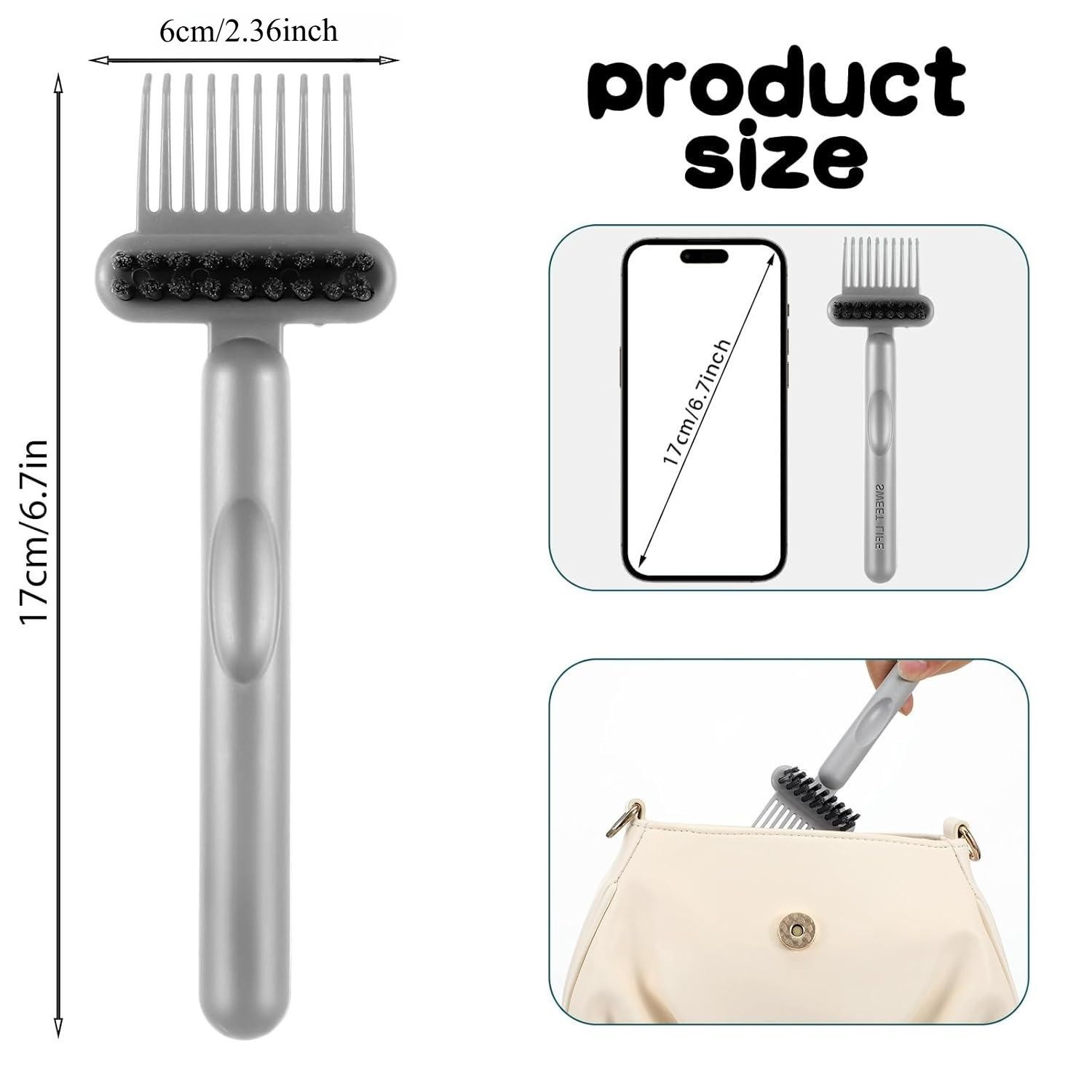 Two-in-one Brush Cleaning Tool, Comb Cleaning Brush, Portable Brush Cleaning Rake, Brush Cleaning Solution, Comb Cleaner Brush Cleaning Tool, Hair Cleaning Tool for Home and Salon Use (orange)