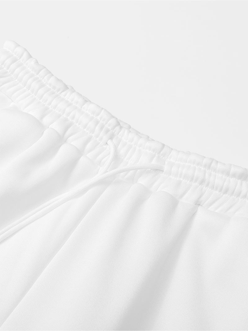 Men's Angel Print Warm Hoodie and Drawstring Waist Sweatpants Set, Casual Fitted Two-Piece, Spring & Fall Fashion