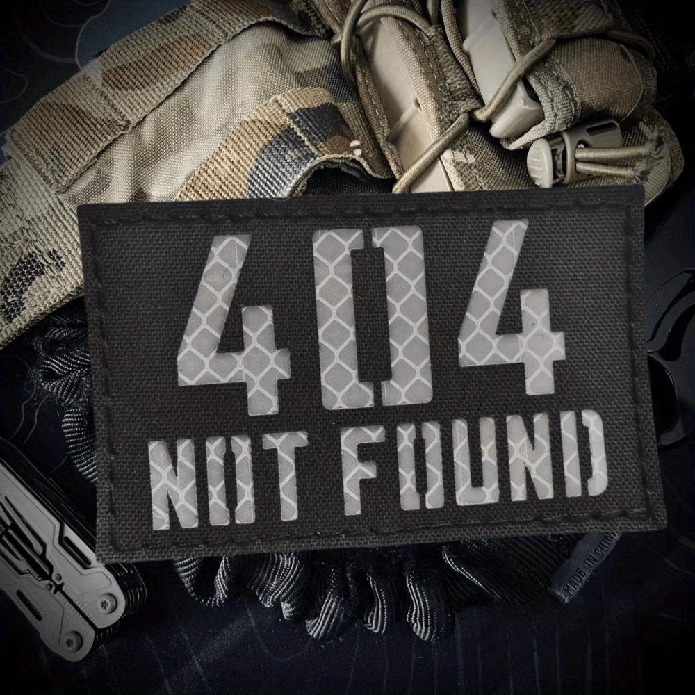 Reflective 404 Malfunction Morale Tactical Patch Hook&Loop Emblem Military Badge Combat Armband Backpack Stickers