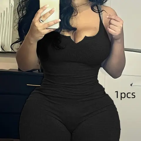 European and American Style Chic Strapless Sleeveless Backless Jumpsuit Tight Fit Waist Sports Striped Romper, Casual Heart Pattern Clothing Knitted Cami Jumpsuit