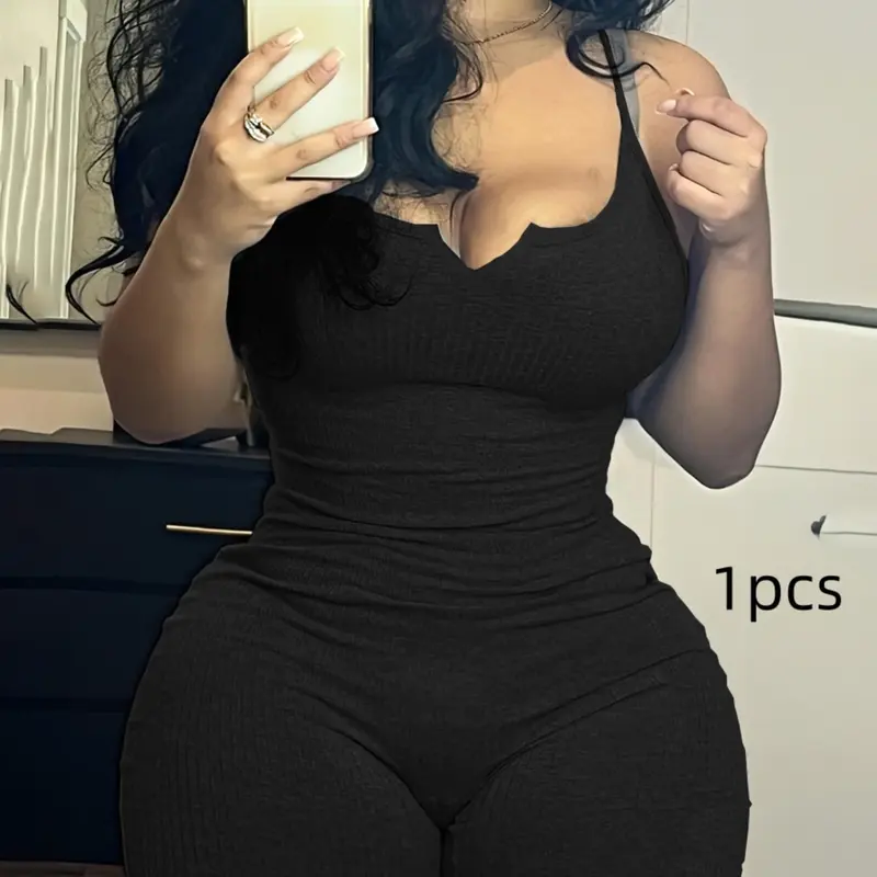 European and American Style Chic Strapless Sleeveless Backless Jumpsuit Tight Fit Waist Sports Striped Romper, Casual Heart Pattern Clothing Knitted Cami Jumpsuit