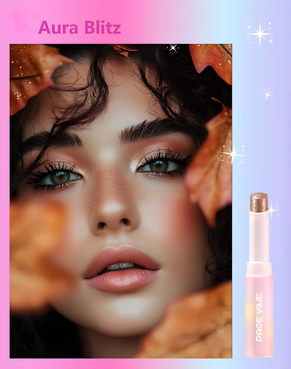 Long-Lasting Super Shiny Eyeshadow Stick, Water-Gloss Jelly Highlighter, Pearl Glitter Finish, Eye Makeup Essential