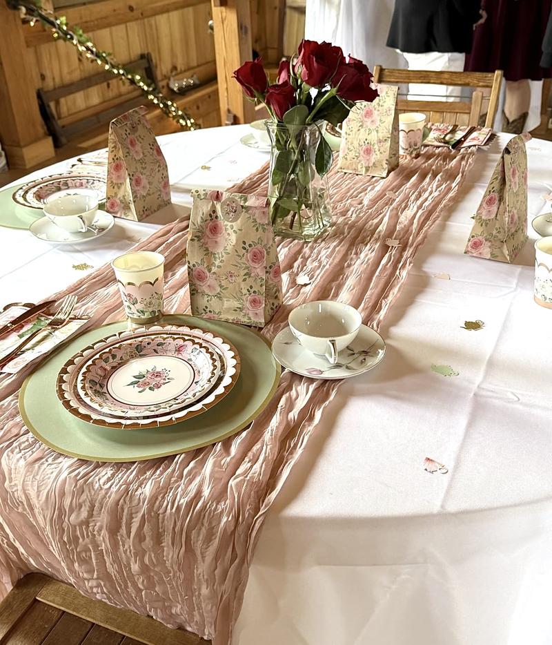 6/10 Pack 35x133 Inch Cheesecloth Table Runner Table Setting Table Cover for Vintage Country Rustic Wedding Baby Shower Bridal Shower Home Boho Decorations Tablecloth Soft Breathable Long Lasting