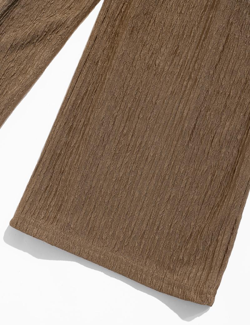 ZAFUL Men Solid Tank Top & Wide Leg Pants Men's 2 Piece Set Knitted Solid Sleeveless Scoop Neck Tank Top and Elastic Waist Wide Leg Pants