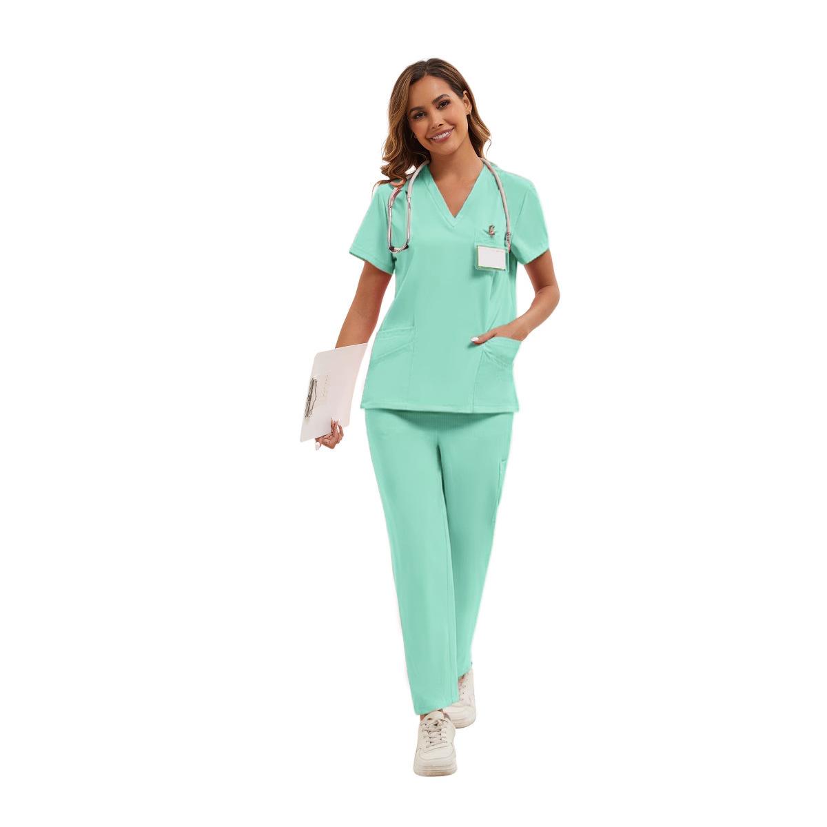 2026 New Women's Doctor Hand Washing Suit Pet Hospital Nurse Suit Beauty Salon Women's Work Clothes Suit