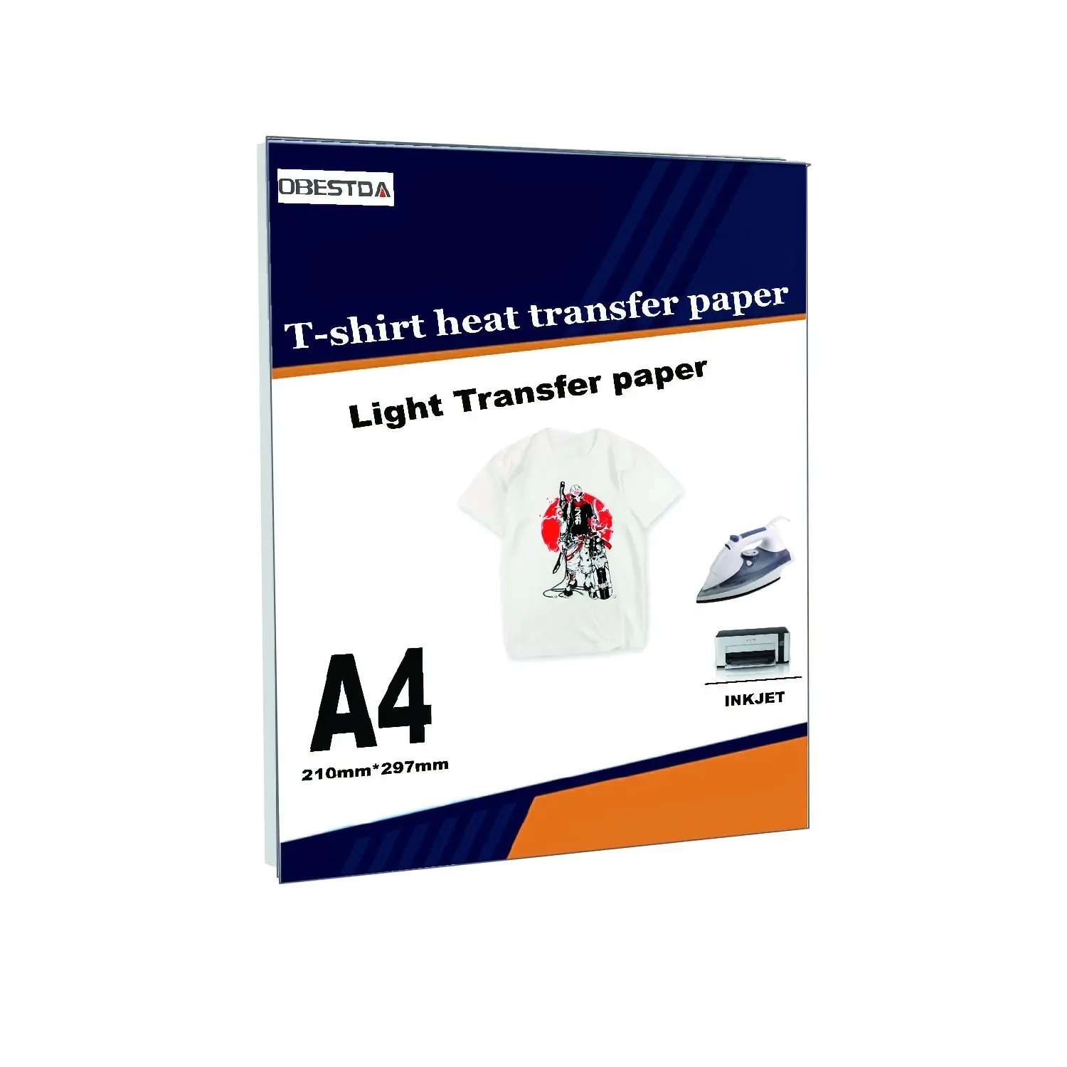 20 A4 inkjet heat transfer paper cotton t-shirt dark/light transfer paper photothermal transfer paper 100% cotton fabric (8.27 x 11.7 inches)