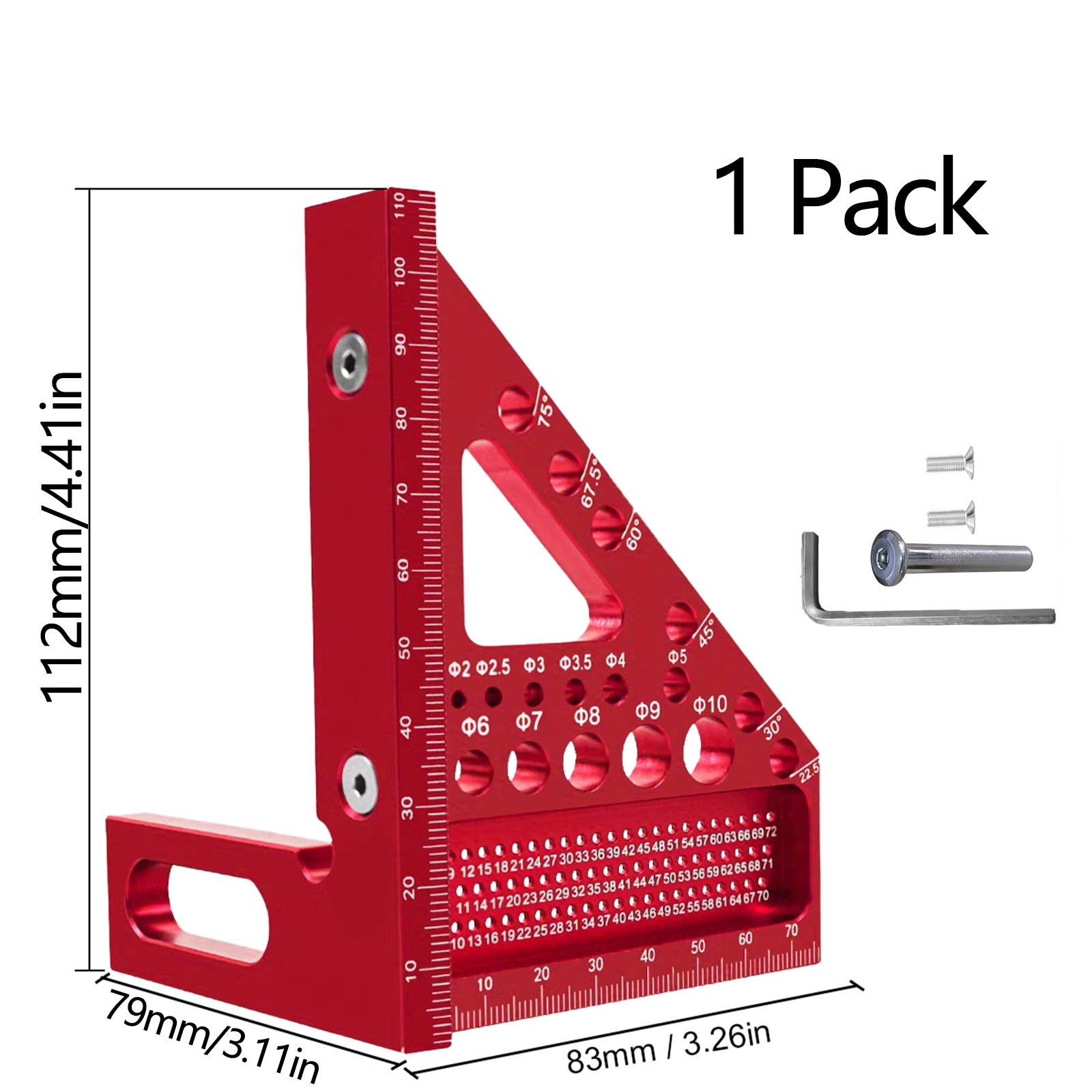 Precision Premium Versatile Multi-Angle Carpenter Square Measuring Ruler for Woodworking, Engineering, and Construction, 3D Multi-Angle Measuring Ruler - Small Carpenter Square Woodworking Tool, Triangle Ruler, Woodworking Square Protractor