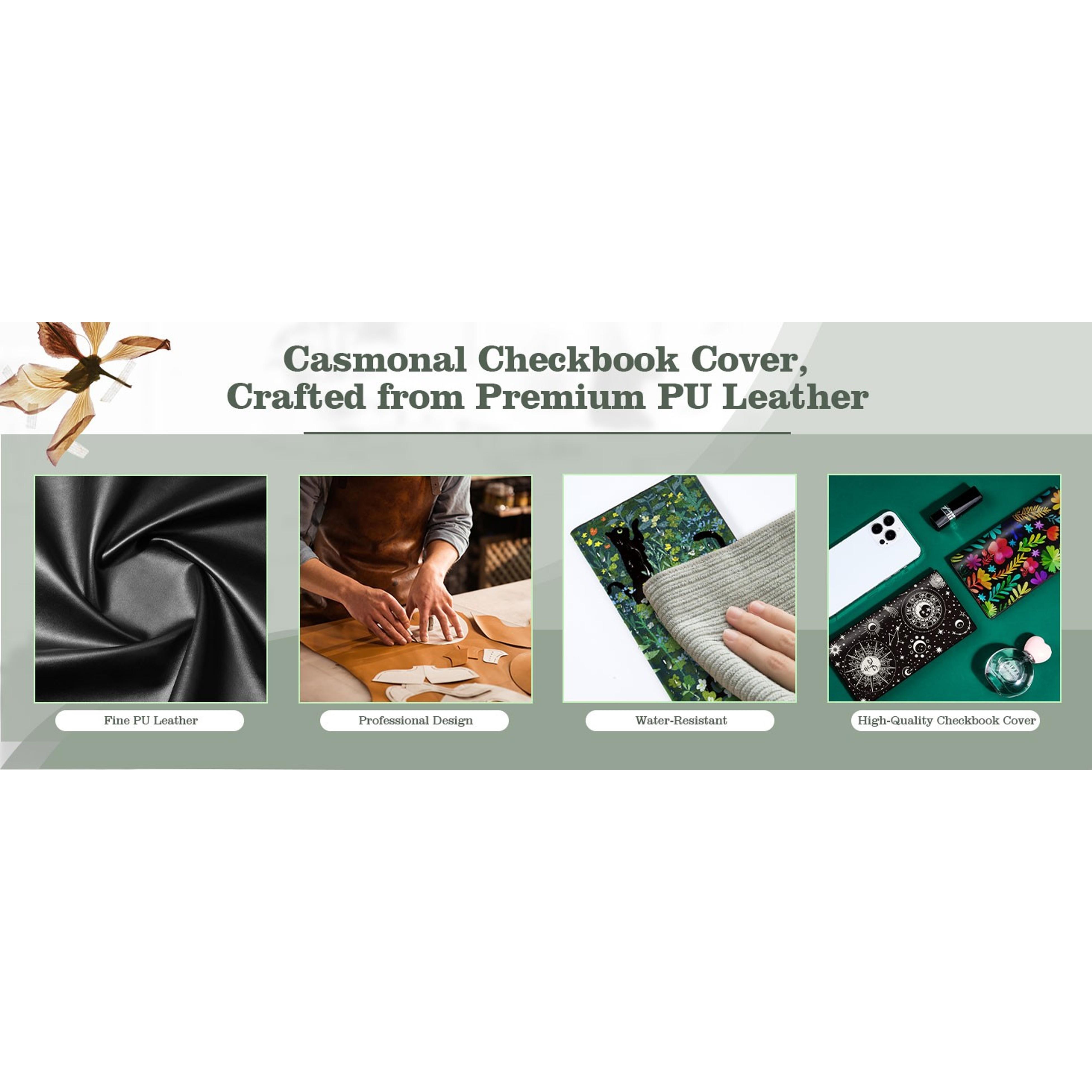Sea Turtle PU Leather Checkbook Cover for Women, Personal Checkbook Holder with Transparent PVC Divider for Duplicate Checks, Fashionable Print Design