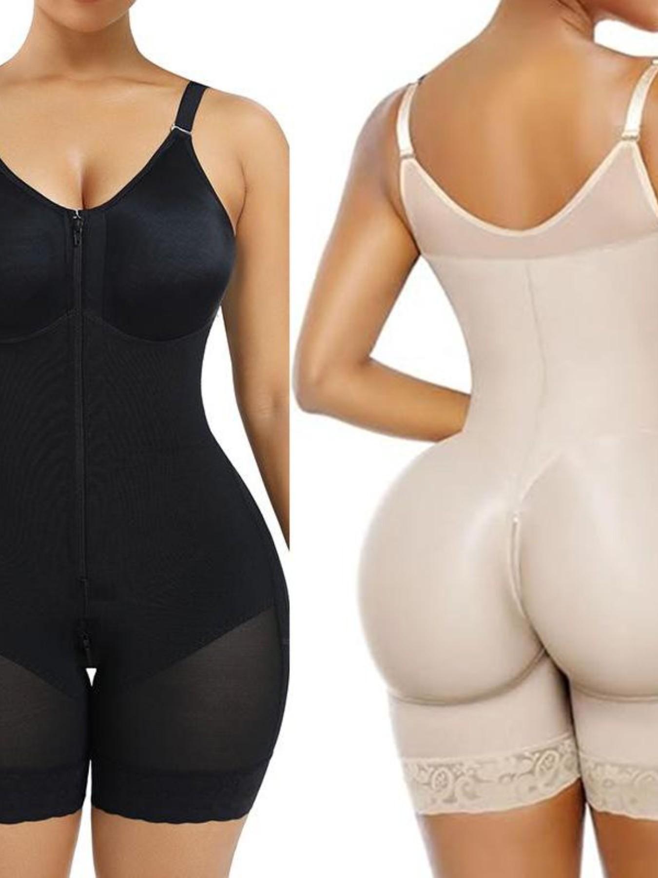 Women's Shapewear Dress, Waist Cinching Butt Lifting, Zipper Design, Detachable Straps, Adjustable Fit, Compression Sculpting, All Seasons