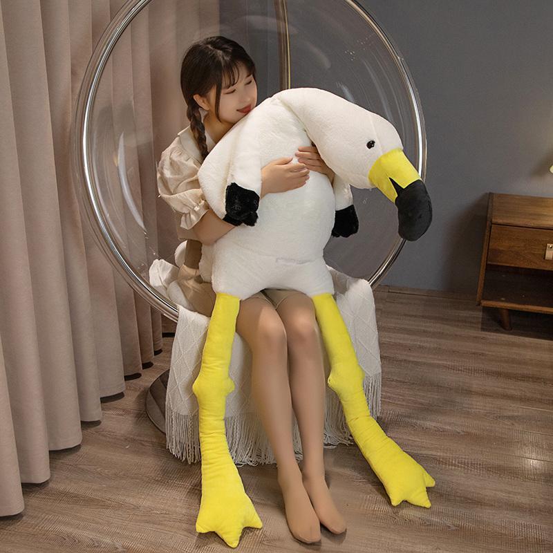 Big Size Flamingo Doll Stuffed Toy Soft Big Pillow Girl Heart-shaped Rag Bed Leg Birthday Christmas Gift Plush Toys