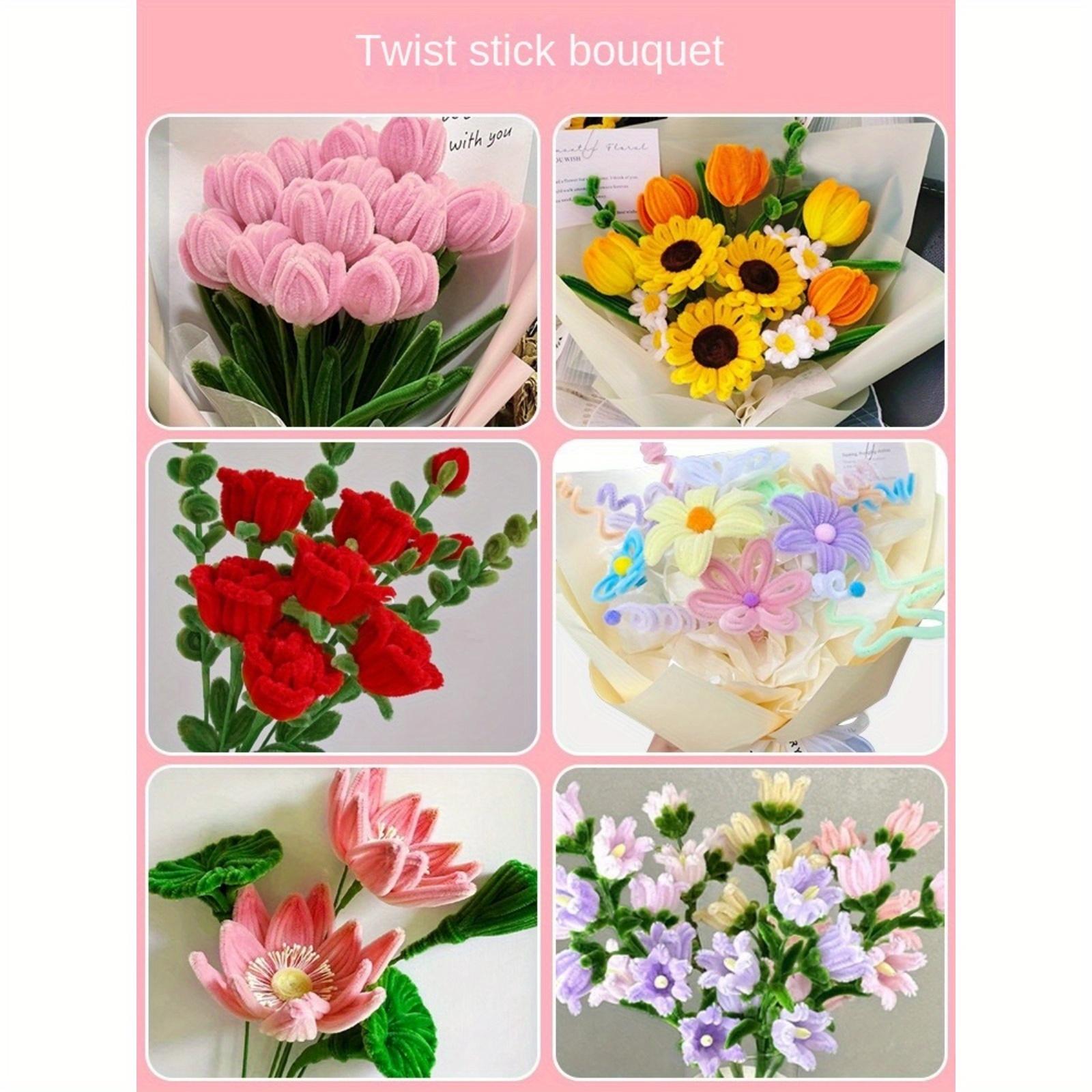 288pcs 48-color mixed DIY craft materials pipe cleaners, encrypted and versatile flower bouquet gift, DIY Flower Decor DIY Kit, Handmade Crafts, Diy Craft Supplies