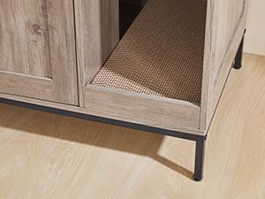 HOOBRO 2 in 1 Hidden Litter Box Furniture with Shelf, Double Litter Box Cabinet with 2 Dangling Plush Balls and 1 Toy Ball, Greige and Black Cat Litter Box Enclosure Furniture HOOBRO 2 in 1 Hidden Litter Box Furniture with Shelf, Double Litter Box Cabinet with 2 Dangling Plush Balls and 1 Toy Ball, Greige and Black Cat Litter Box Enclosure Furniture