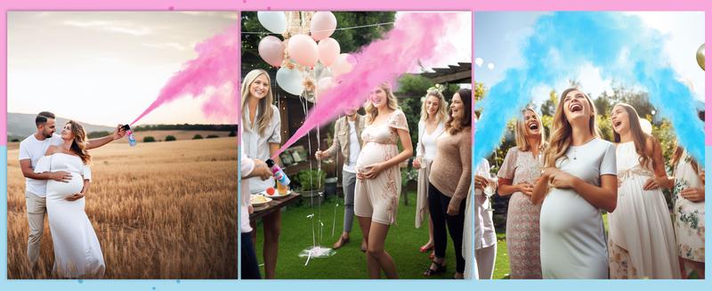 Gender Reveal Fire Extinguisher Color Blasters 2 Bottles for Baby Party Halloween Birthday Outdoor Activities Safe Corn Starch Confetti Spray