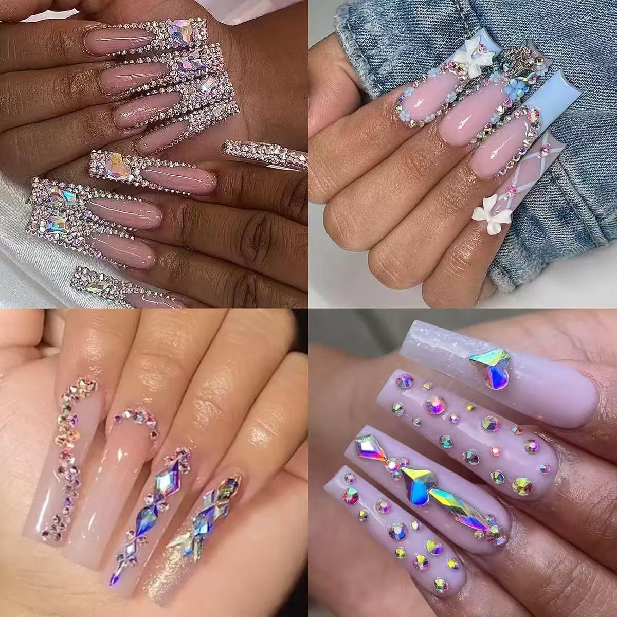 12pcs Shiny Glass Rhinestones for Nail Art, Round Flat Back Drills, Wedding Party Craft Decoration, Bling Rhinestone Decoration, High-Quality Crystal Decorations