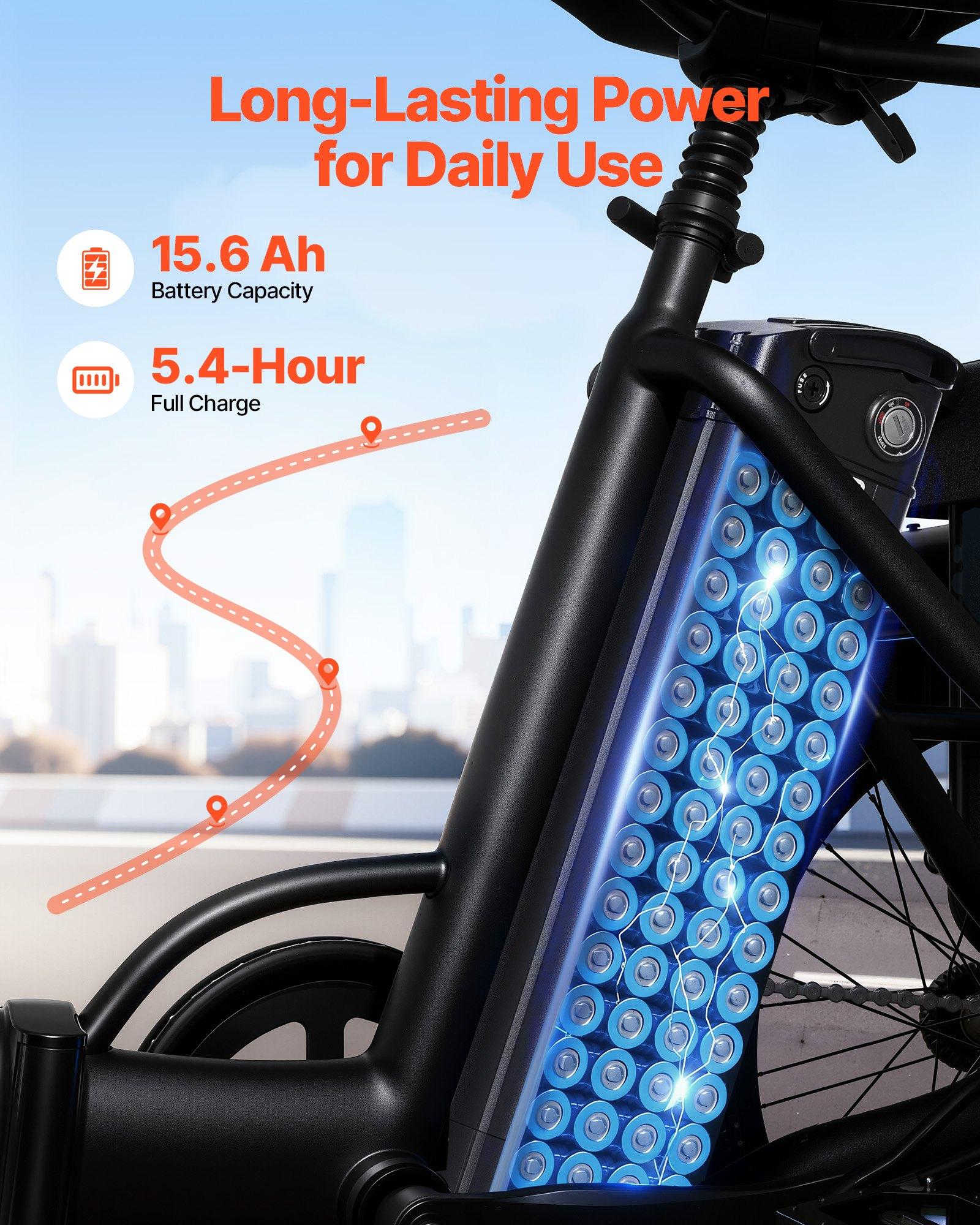 VEVOR Ebike Battery, 48V 15.6Ah Electric Bike Lithium Battery Pack with BMS, 3A Charger and Lock for 1000W E-Bike Motor, Detachable Electric Bicycle Replacement Kit with Indicator & Discharge Socket VEVOR Ebike Battery, 48V 15.6Ah Electric Bike Lithium Battery Pack with BMS, 3A Charger and Lock for 1000W E-Bike Motor, Detachable Electric Bicycle Replacement Kit with Indicator & Discharge Socket