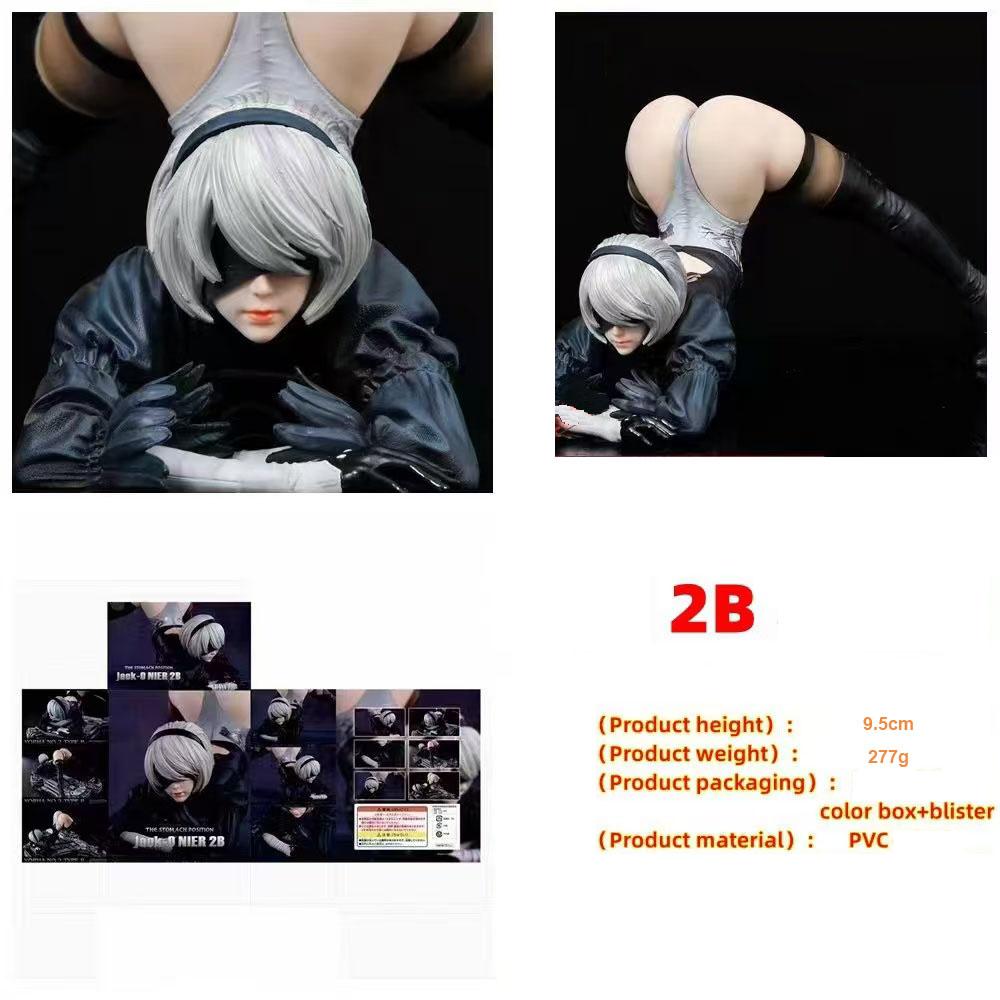 Popular 1/4 Scale 2B Anime Action Figure Toy Game Statue Ornament Adult Game Collectible Model Doll Gift Birthday Present Color Box Packaging