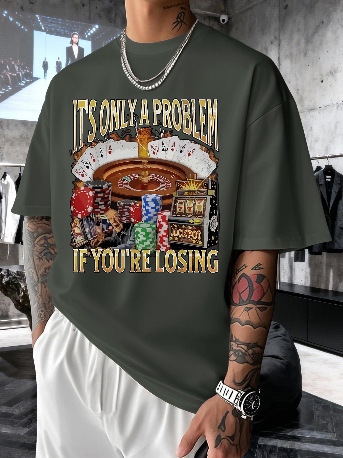 Men's Casual Graphic Print Short Sleeve T-Shirt, Slim-Fitting Long Top, Comfortable Round Neck, Spring Summer Fashion