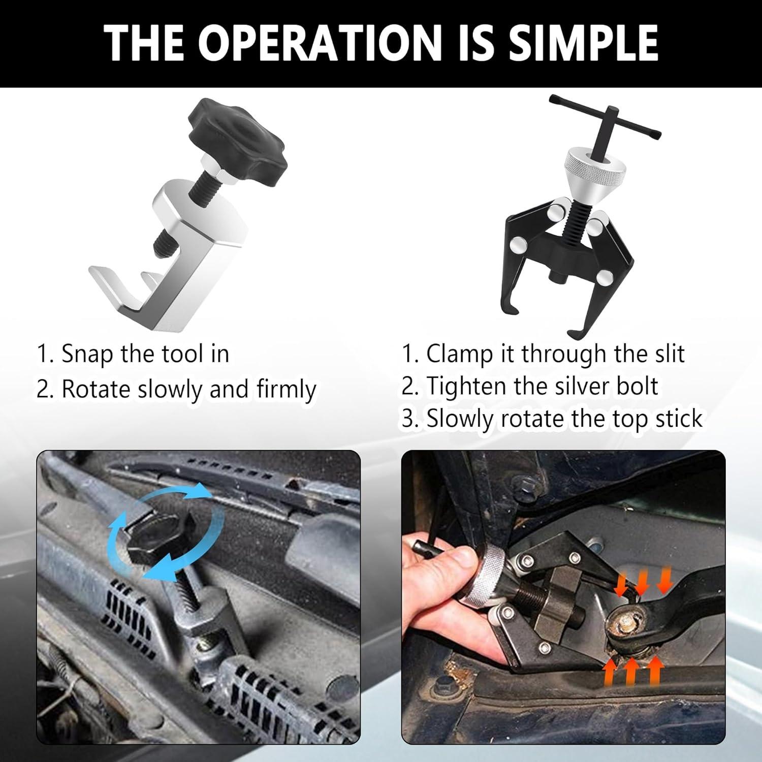 Windshield Wiper Arm Puller Tool Set, Adjustable & Fixed Models, Heat-Treated Alloy Steel, Easy Removal Without Damage, Fits Most Cars & Trucks, Automotive Maintenance Tools, Car Repair Tool