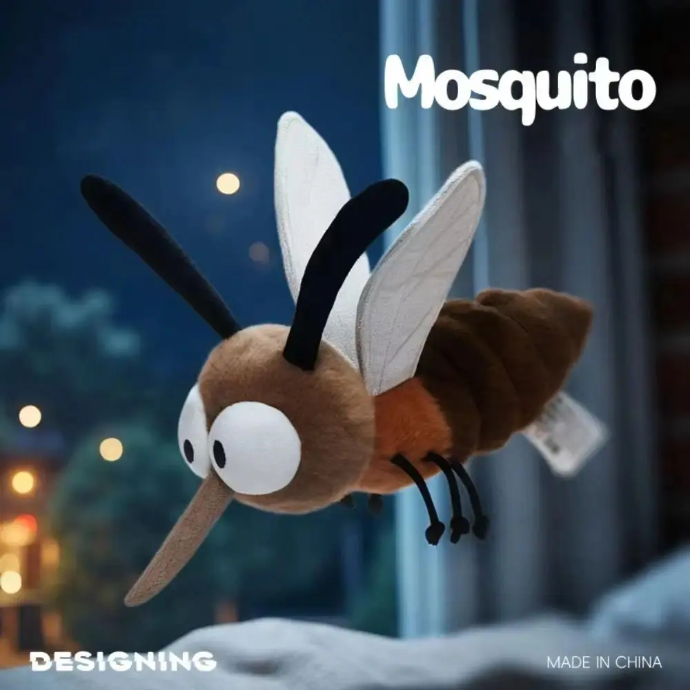 Stuffed Animal Mosquito Plushie Home Decoration Funny Insect Mosquito Insect Toy 25CM Cartoon Stuffed Mosquito For Children