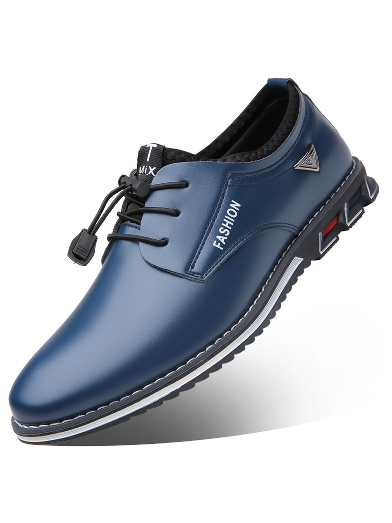 Men's Business Solid Color Lace up Dress Shoes, 1 Pair Minimalist Style Formal Pu Leather Shoes for Work Office, Comfortable Shoes for Daily Wear, Perfect for Men and Outdoor