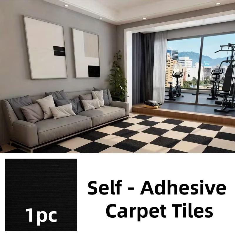1PC Self - Adhesive Carpet Tiles, Peel And Stick, PVC Material, 0.3cm Thick, Directly Applied To Office Floors, Commercial Use, Arbitrary Cutting Of Square Carpet, Multiple Colors Available