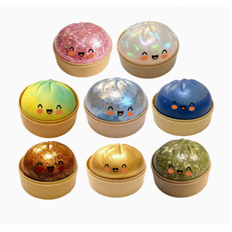 Colorful Dumpling Squishy Gifts Ornament Slow Rebound Soft Pinch Baozi Desk Accessiories Antistress Fidget Toy Dumpling Squishy Stress Relief Gadgets