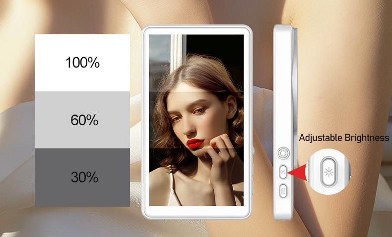 Magnetic Vlog Selfie Monitor Screen for Iphone & Samsung, with Magnetic Phone Holder Clip Mount, Using Phone Rear Camera for Selfie Vlog Live Stream TikTok, Cellphone Smartphone Stand Ts1 Pro Black