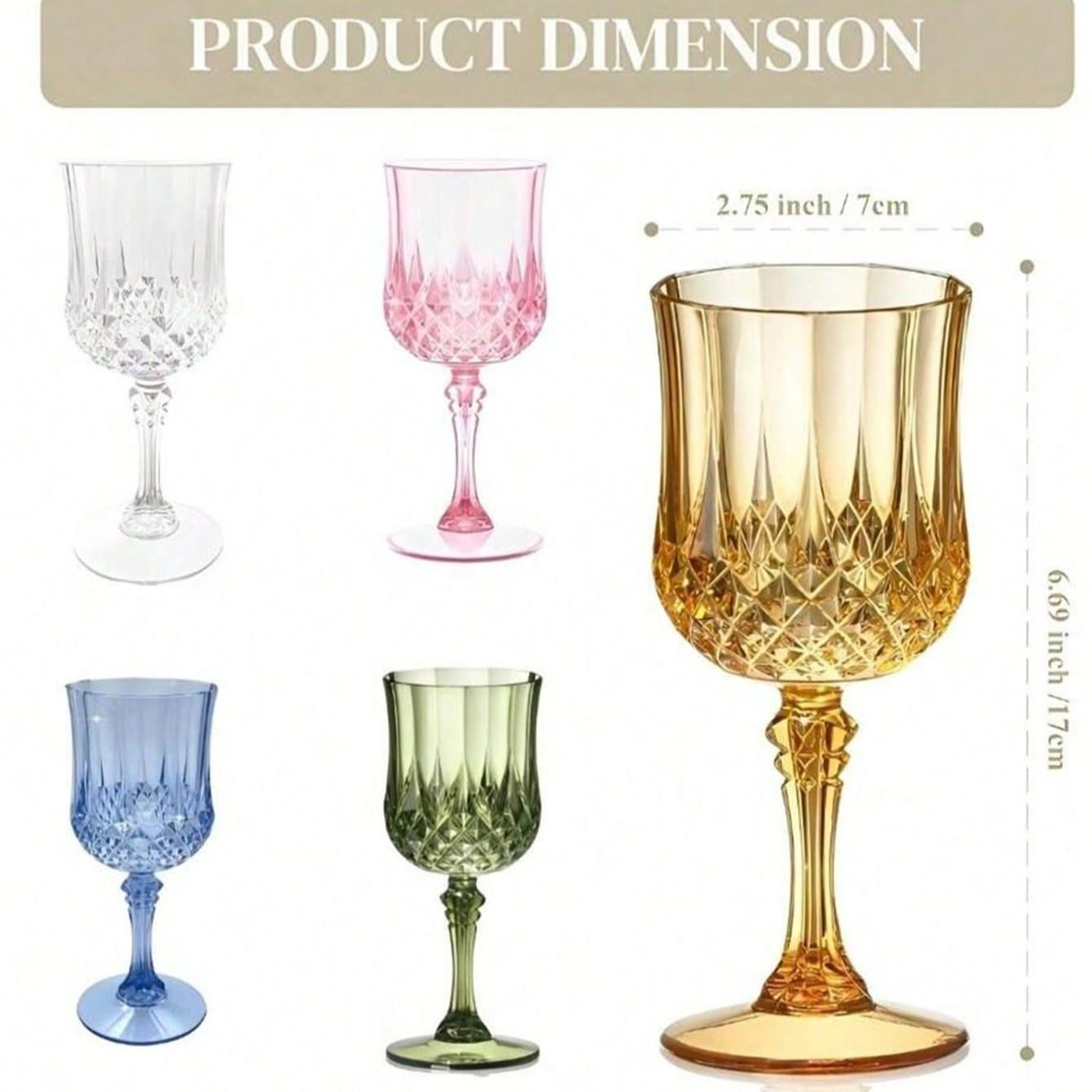 High-End Diamond Pattern Plastic Cup, Reusable Cups, Wine Champagne Water Glasses, Wedding Banquet Party Daily Use
