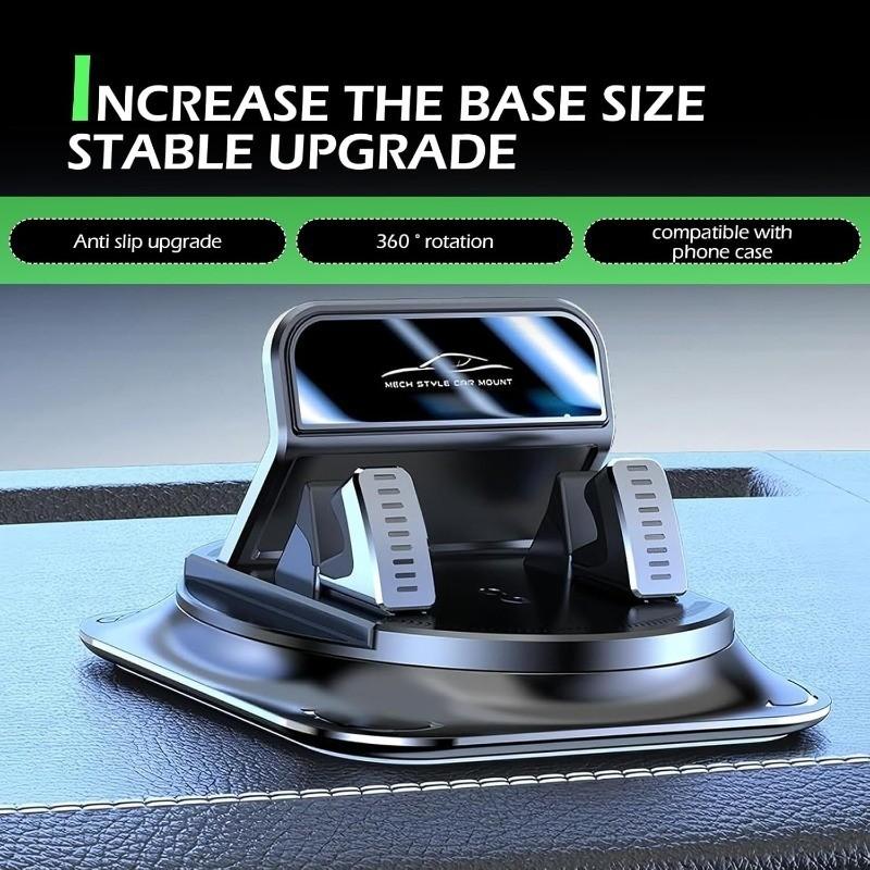 Car Phone Mount 360 Degree Rotation, Suitable for Car Navigation Dashboard, Adjustable Horizontal and Vertical Angles, Suction Cup Anti-Slip Holder