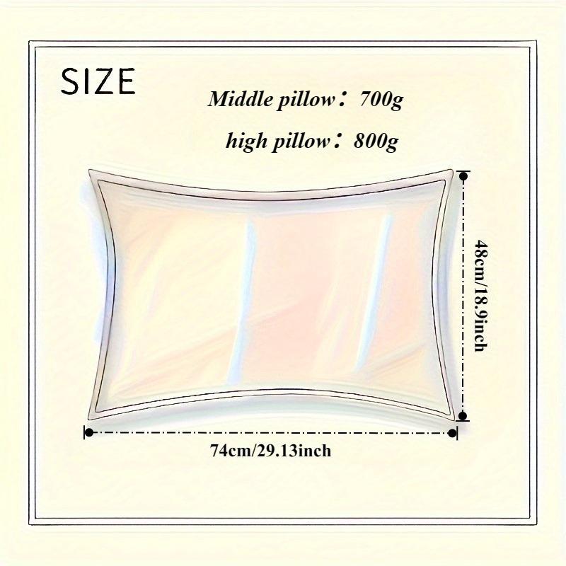 1/2pcs Orthopedic Neck Support Pillows with Comfortable Fabric and Pillowcases - Made of 100% Soft Polyester (700g/800g options), Fits the Cervical Spine for Side and Back Sleep, Breathable and Comfortable for Home Use, Machine Washable